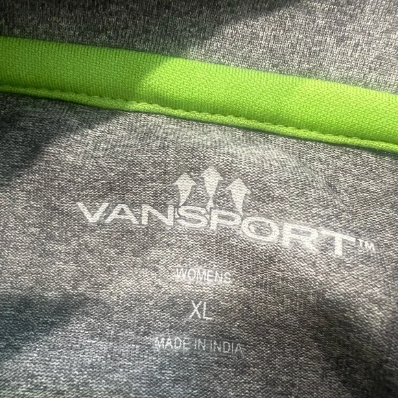 Vansport / MLB Gray Quarter-Zip Pullover Columbia Fireflies Womens XL - Picture 5 of 6